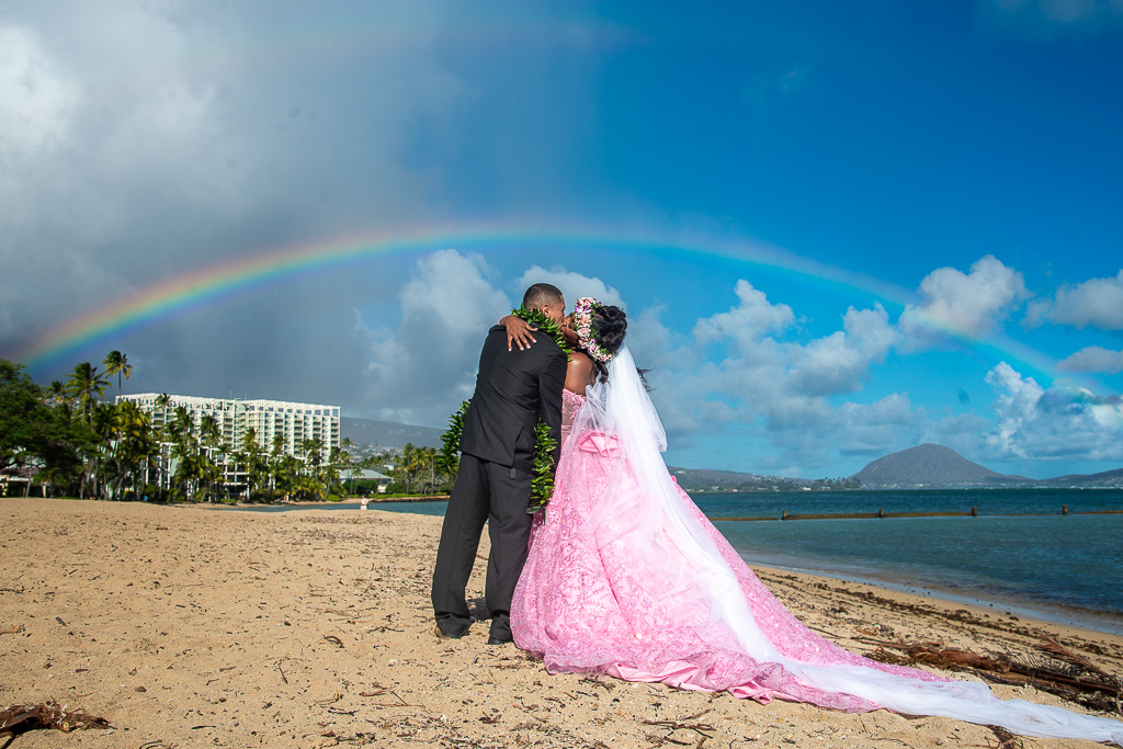 A Rainbow Kissed “I Do”: Maya & Mario’s Love Story on Kahala Beach